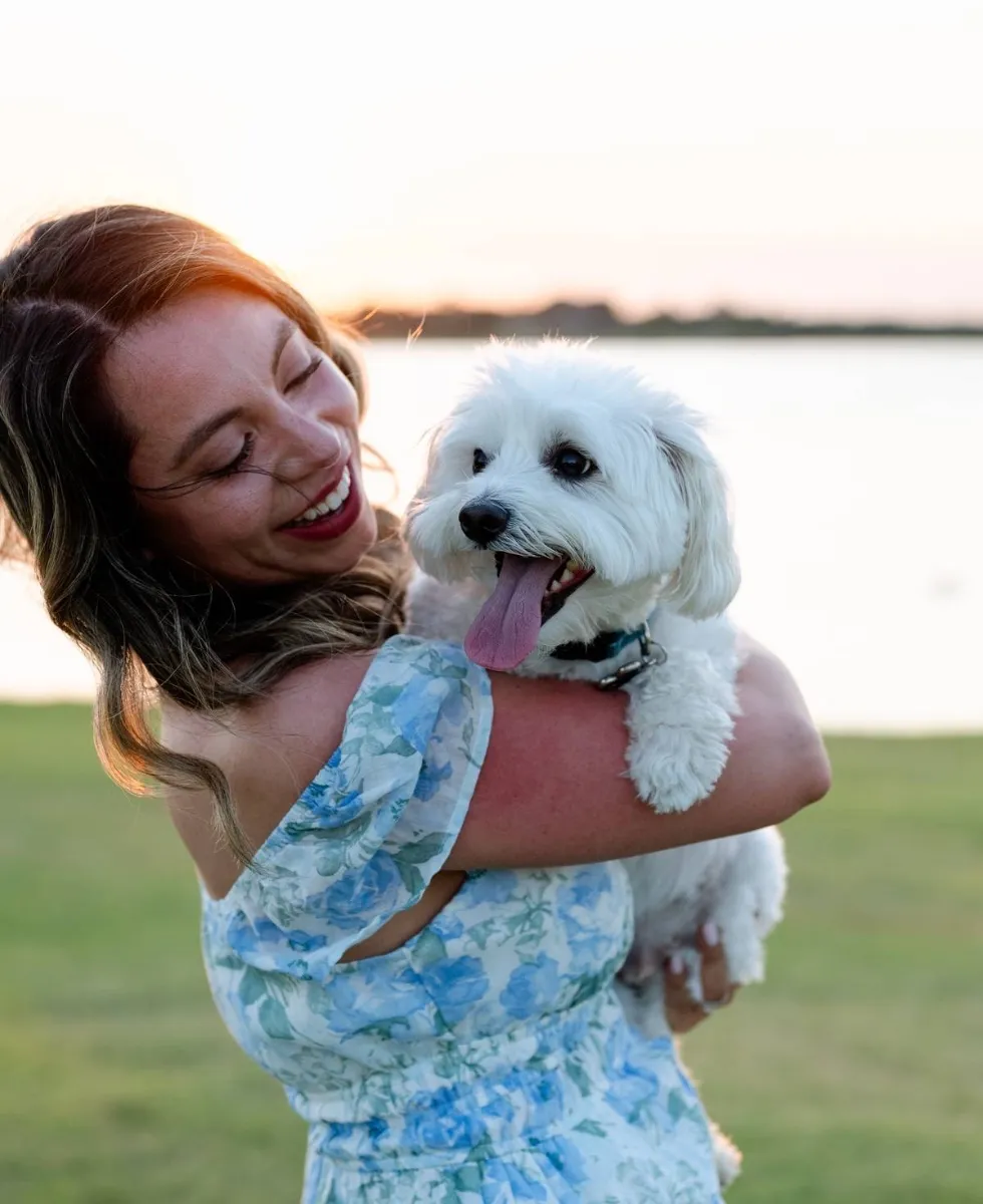 ELENA vidana with her dog