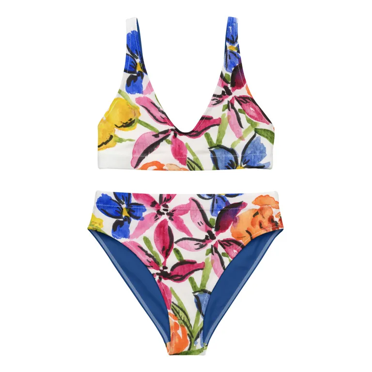Recycled high-waisted bikini